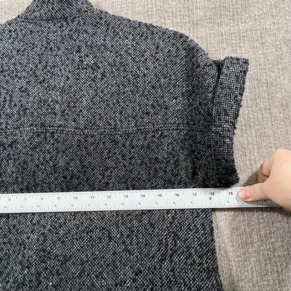 Karl Lagerfeld Tweed Zip Front Wool Blend Sheath Dress / Vest Black White Size L - Picture 8 of 9